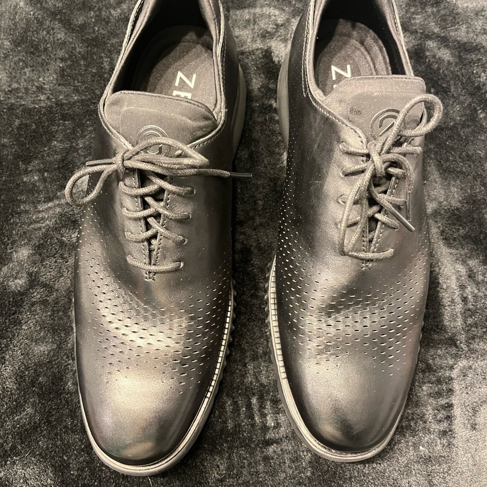 Cole Haan Black Zerogrand Leather Shoes 12W